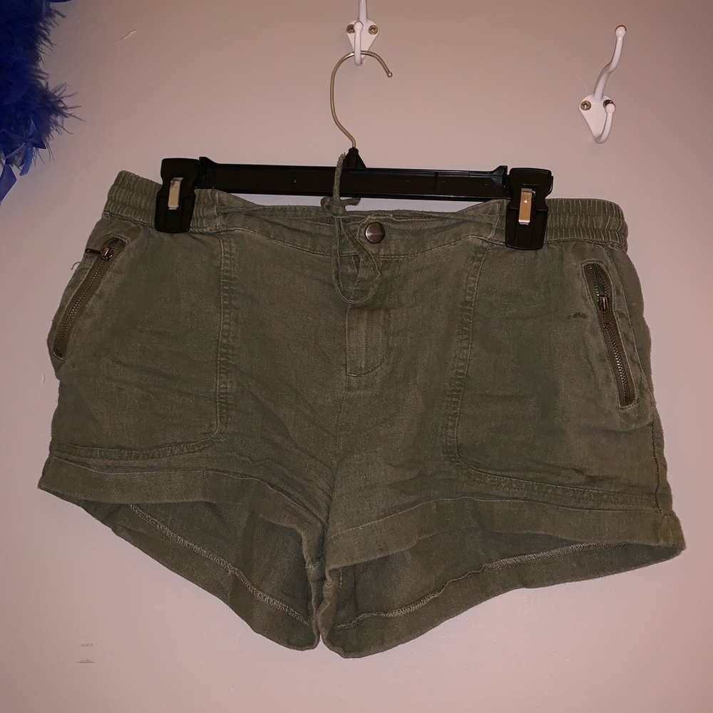 Olive green shorts